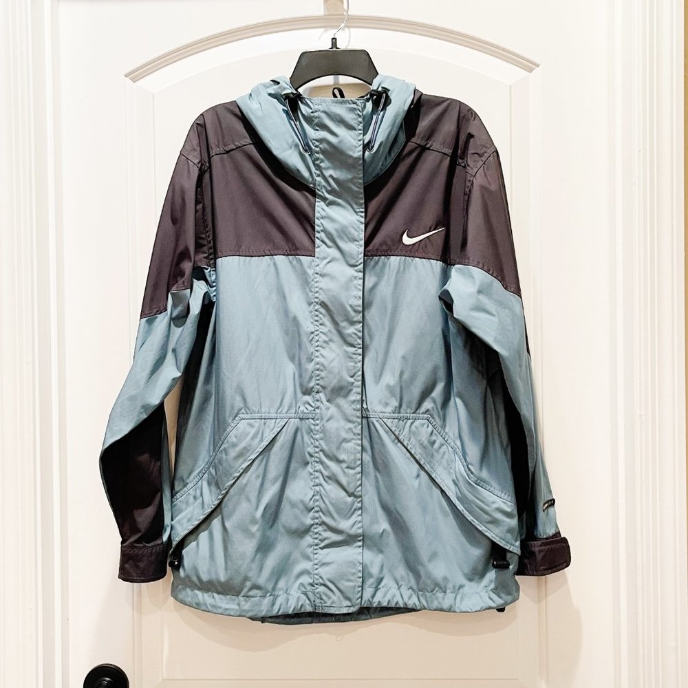 Vintage Nike Coat Jacket ACG All Conditions Gear Climafit Blue Black Medium 8 10